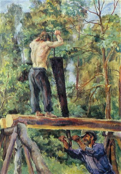 Pyotr Konchalovsky Sawyers 1932 Fine Art Print