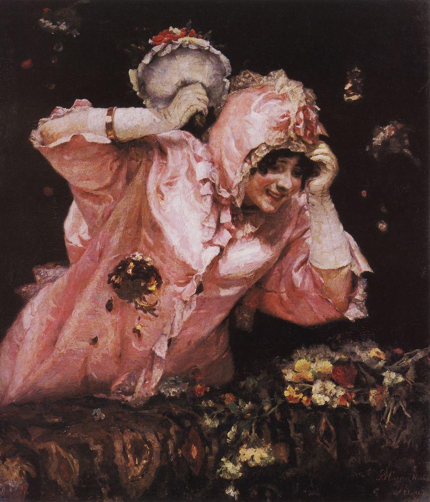 Vasily Surikov Scene from the Roman Carnival 1884 Fine Art Print