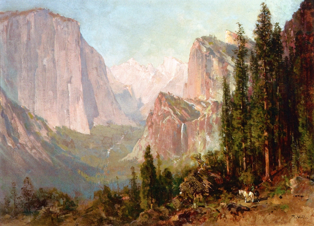 Thomas Hill Scene of Yosemite. Bridalveil Fall 1866 Fine Art Print