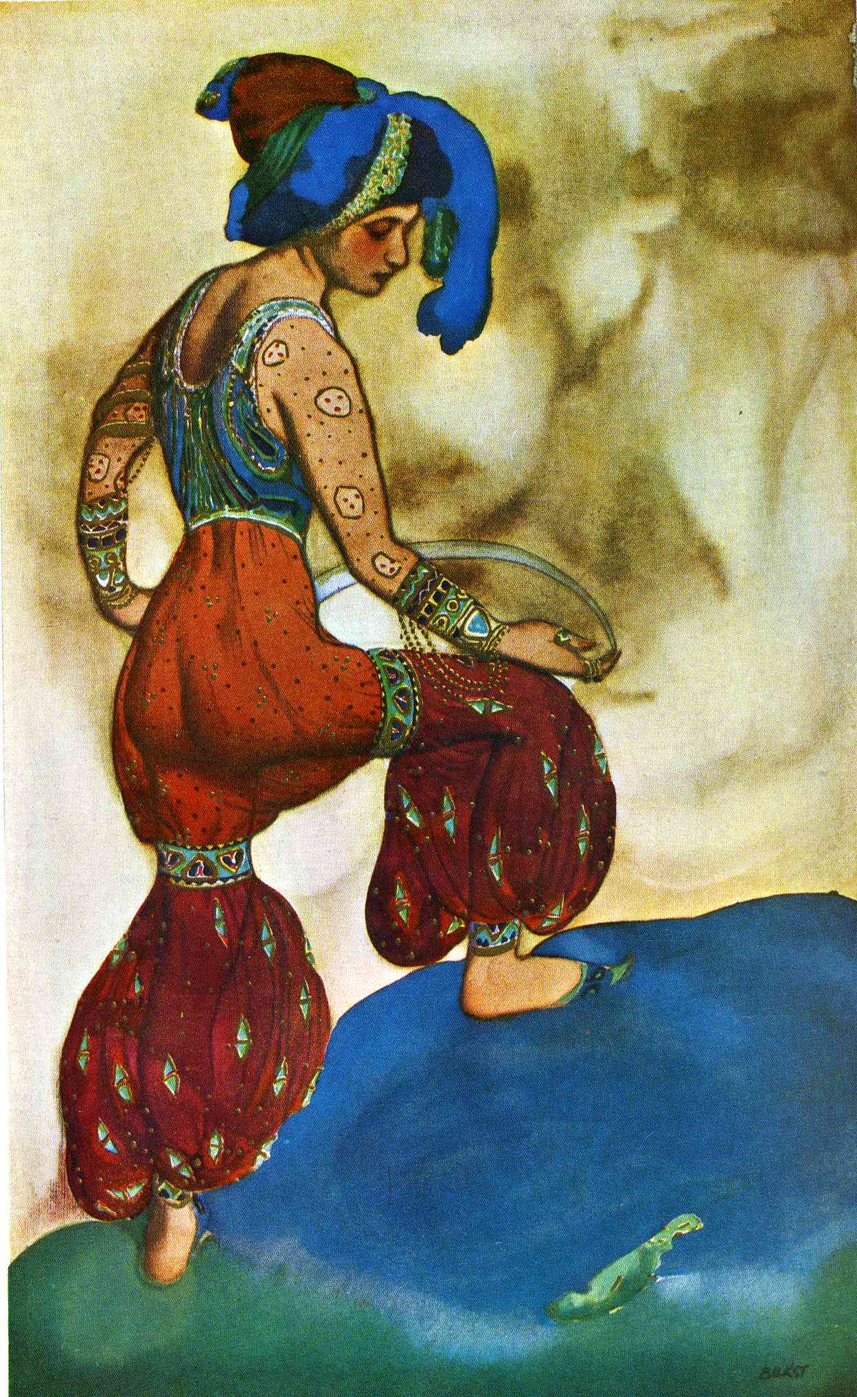 Leon Bakst Scheherazade La Sultane Bleue 1910 Fine Art Print
