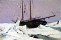 Clarence Gagnon Schooner in the Ice Pack (study) 1915 Fine Art Print