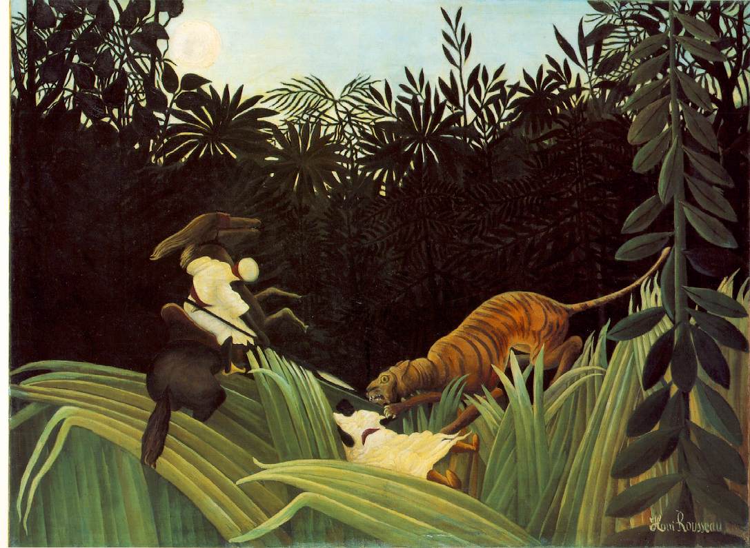Henri Rousseau Scout Attacked by a Tiger 1904 Fine Art Print
