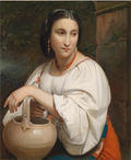 William-Adolphe Bouguereau Portrait of a young roman woman 1853 Fine Art Print