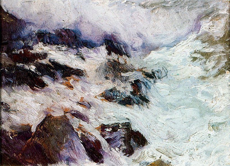 Joaquín Sorolla Sea and Rocks - Jávea 1900 Fine Art Print
