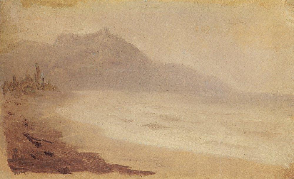Arkhyp Kuindzhi Sea Coast. View of Mount Demerdzhi 1880 Fine Art Print