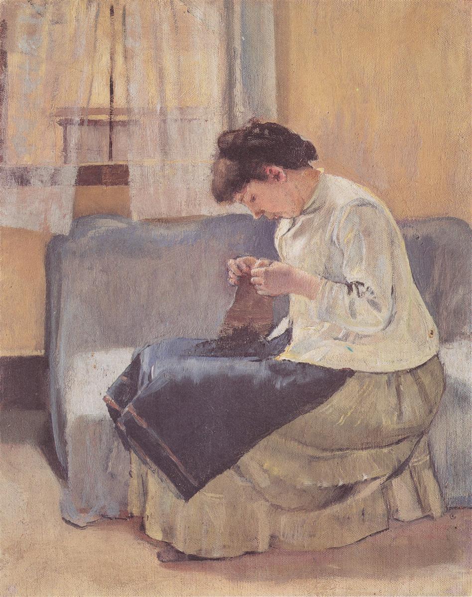 Ferdinand Hodler Portrait of Seamstress 1885 Fine Art Print