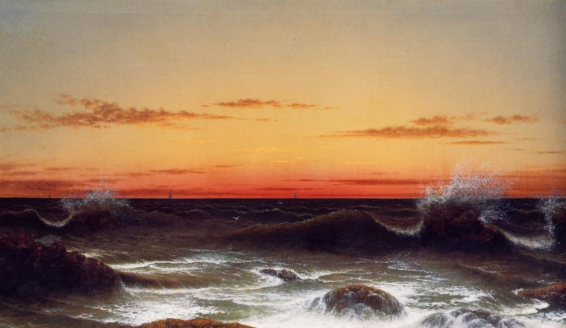 Martin Johnson Heade Seascape: Sunset 1861 Fine Art Print