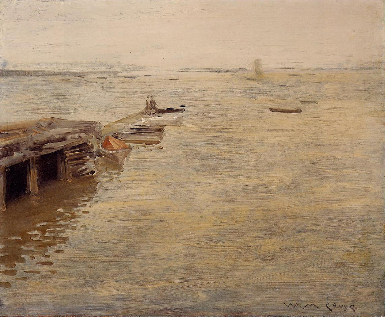 William Merritt Chase Seashore (aka A Grey Day) 1888 Fine Art Print