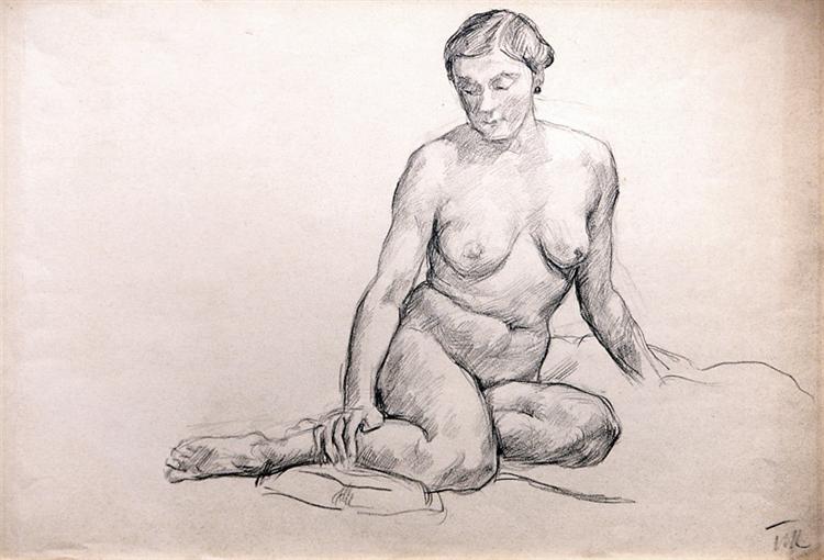 Pyotr Konchalovsky Seated Nude 1931 Fine Art Print