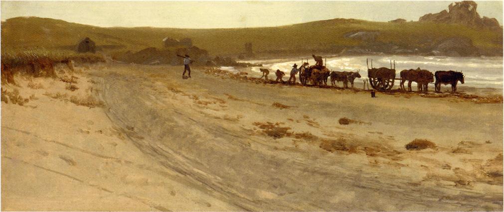 Albert Bierstadt Seaweed Harvesting 1873 Fine Art Print
