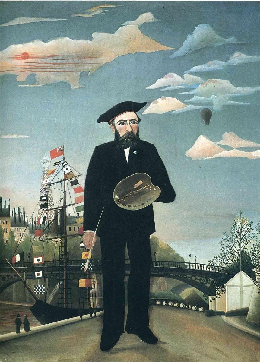 Henri Rousseau Self Portrait from L'ile Saint Louis 1890 Fine Art Print