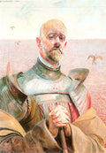 Jacek Malczewski Self-Portrait in an Armour 1914 Fine Art Print