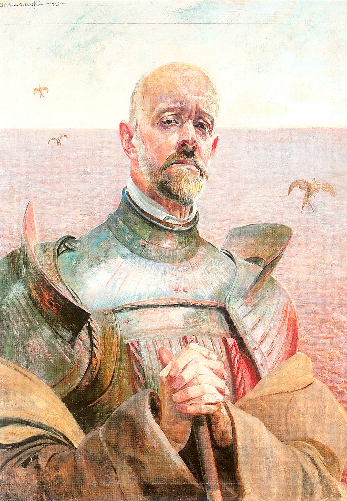 Jacek Malczewski Self-Portrait in an Armour 1914 Fine Art Print