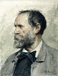 Albrecht Anker Self-portrait in profile, left 1891 Fine Art Print
