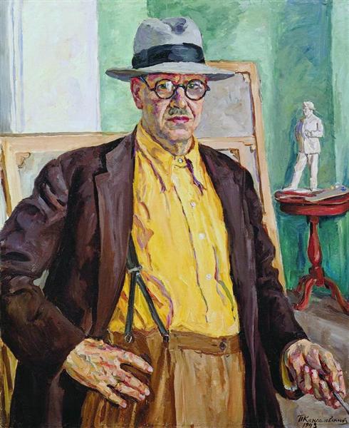 Pyotr Konchalovsky Self-Portrait (in Yellow Shirt) 1943 Fine Art Print