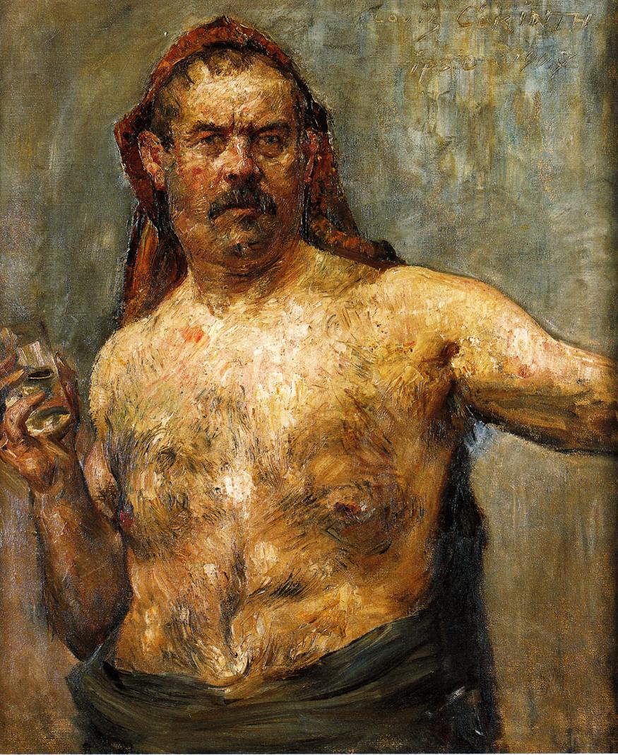 Lovis Corinth Self-Portrait with a Glass 1907 Fine Art Print