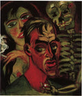 Max Pechstein Self-Portrait with Death 1920 Fine Art Print