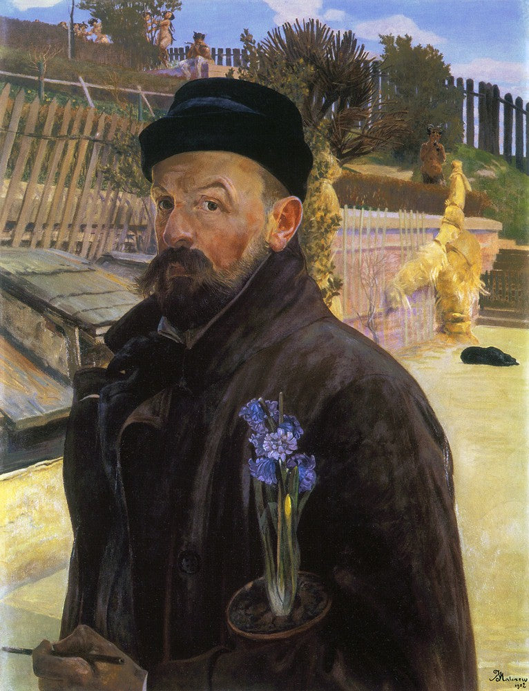 Jacek Malczewski Self-Portrait with Hyacinth 1902 Fine Art Print