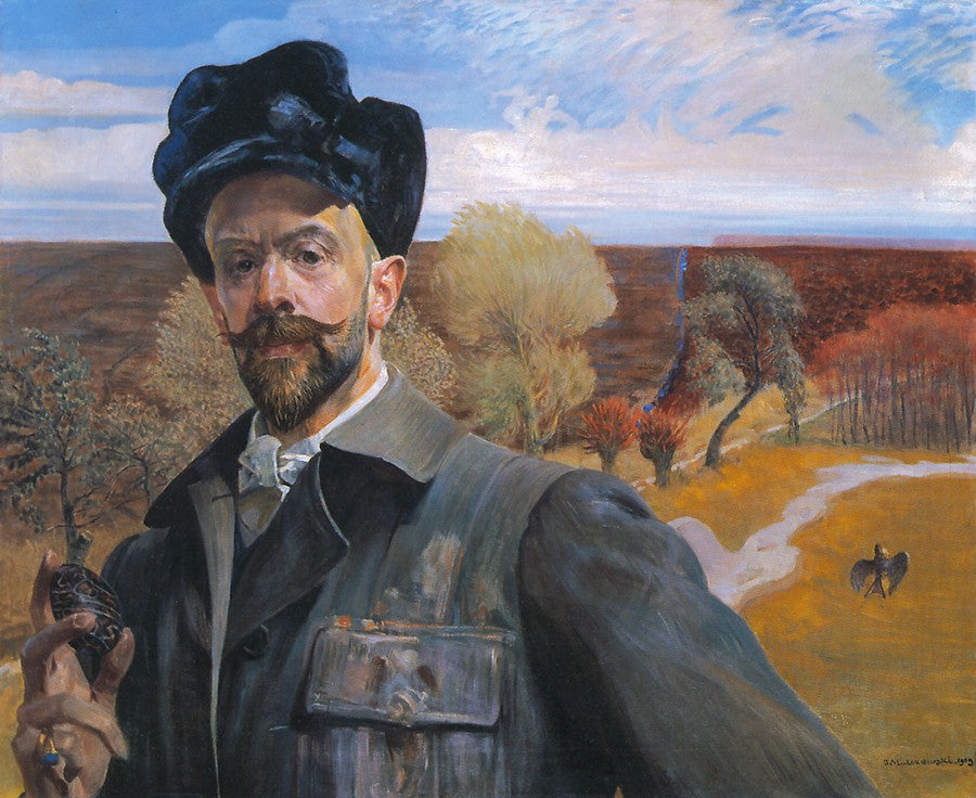 Jacek Malczewski Self-Portrait with Pisanka 1892 Fine Art Print