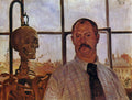 Lovis Corinth Self-Portrait with Skeleton 1896 Fine Art Print