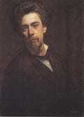 Ferdinand Hodler Self-portrait with stand 1879 Fine Art Print