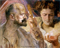 Jacek Malczewski Self-Portrait with the Muses 1904 Fine Art Print