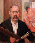 Lovis Corinth Self-Portrait without a Collar 1900 Fine Art Print