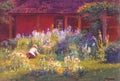 T. C. Steele Selma in the Garden 1919 Fine Art Print