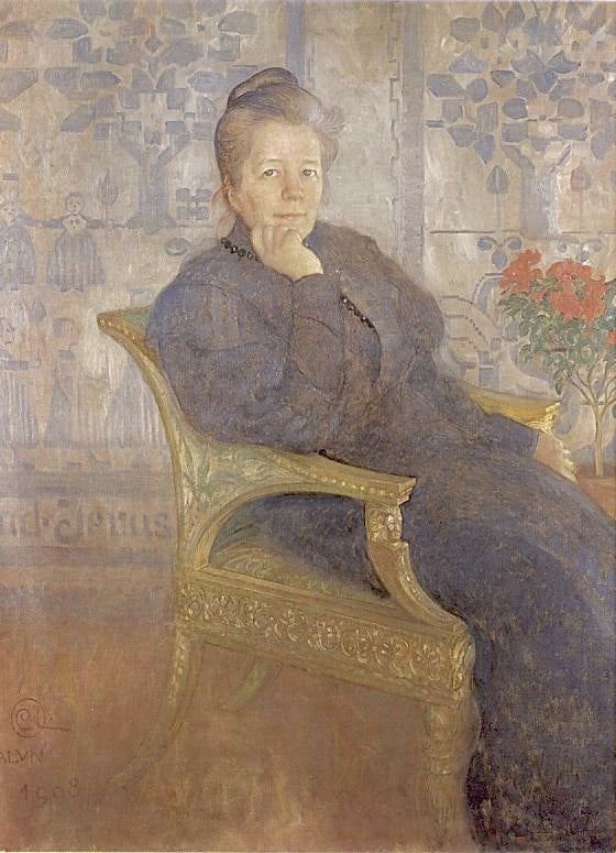 Carl Larsson Selma Lagerlöf 1908 Fine Art Print