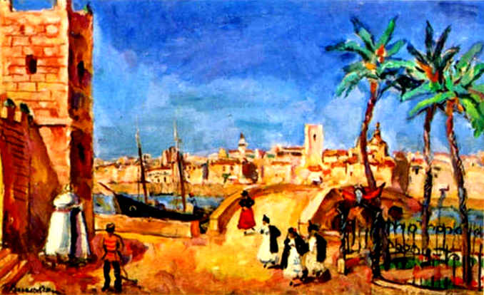 Pyotr Konchalovsky Set Decor for Opera 'Carmen' by Georges Bizet 1944 Fine Art Print