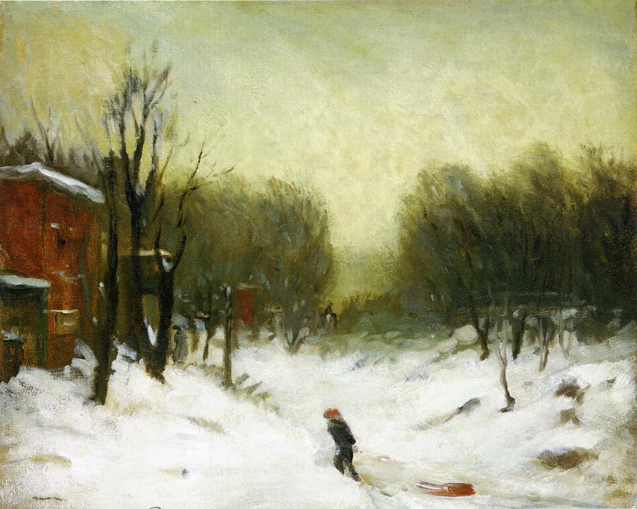 Robert Henri Seventh Avenue in the Snow 1902 Fine Art Print