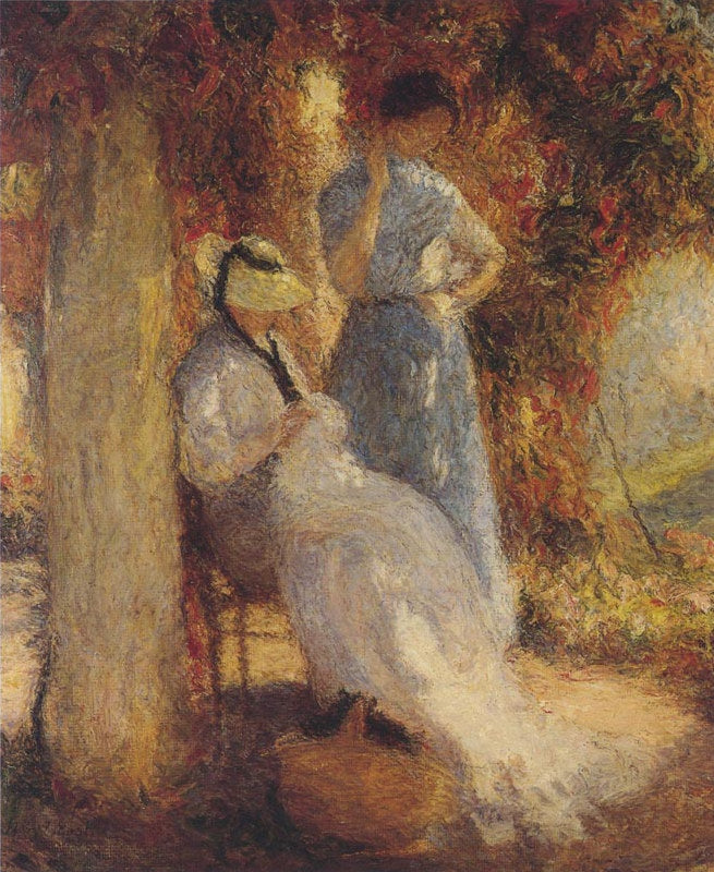 Henri Martin Sewing at Marquayrol 1902 Fine Art Print