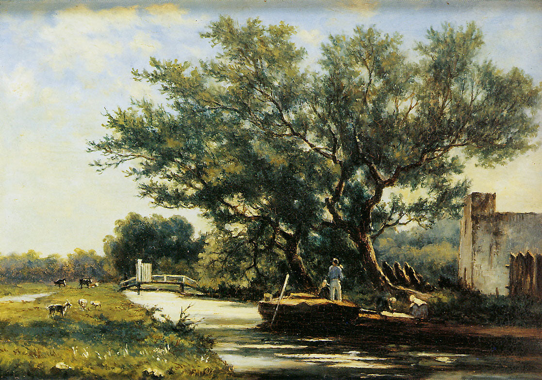 Johan Hendrik Weissenbruch Ship Canal 1868 Fine Art Print