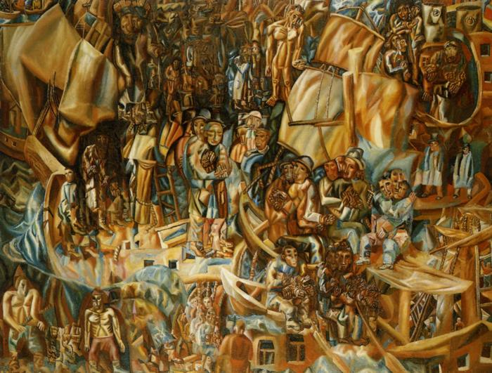 Pavel Filonov Ships 1919 Fine Art Print
