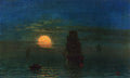 Albert Bierstadt Ships in Moonlight 1859 Fine Art Print