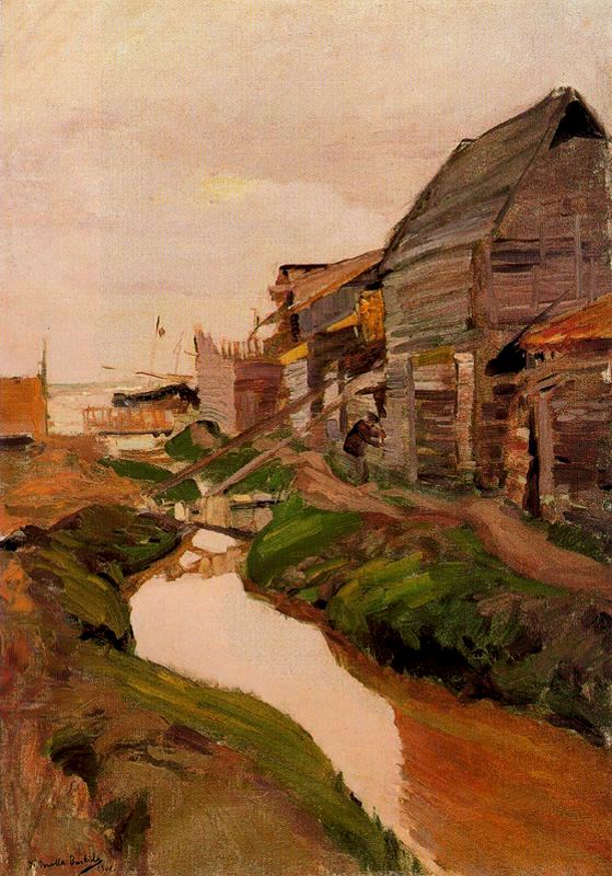 Joaquín Sorolla Shipyard, Valencia Beach 1894 Fine Art Print