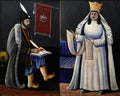 Niko Pirosmani Shota Rustaveli and Queen Tamar 1915 Fine Art Print