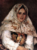 Vasily Surikov Siberian Beauty. Portrait of E. A. Rachkovsky. 1891 Fine Art Print