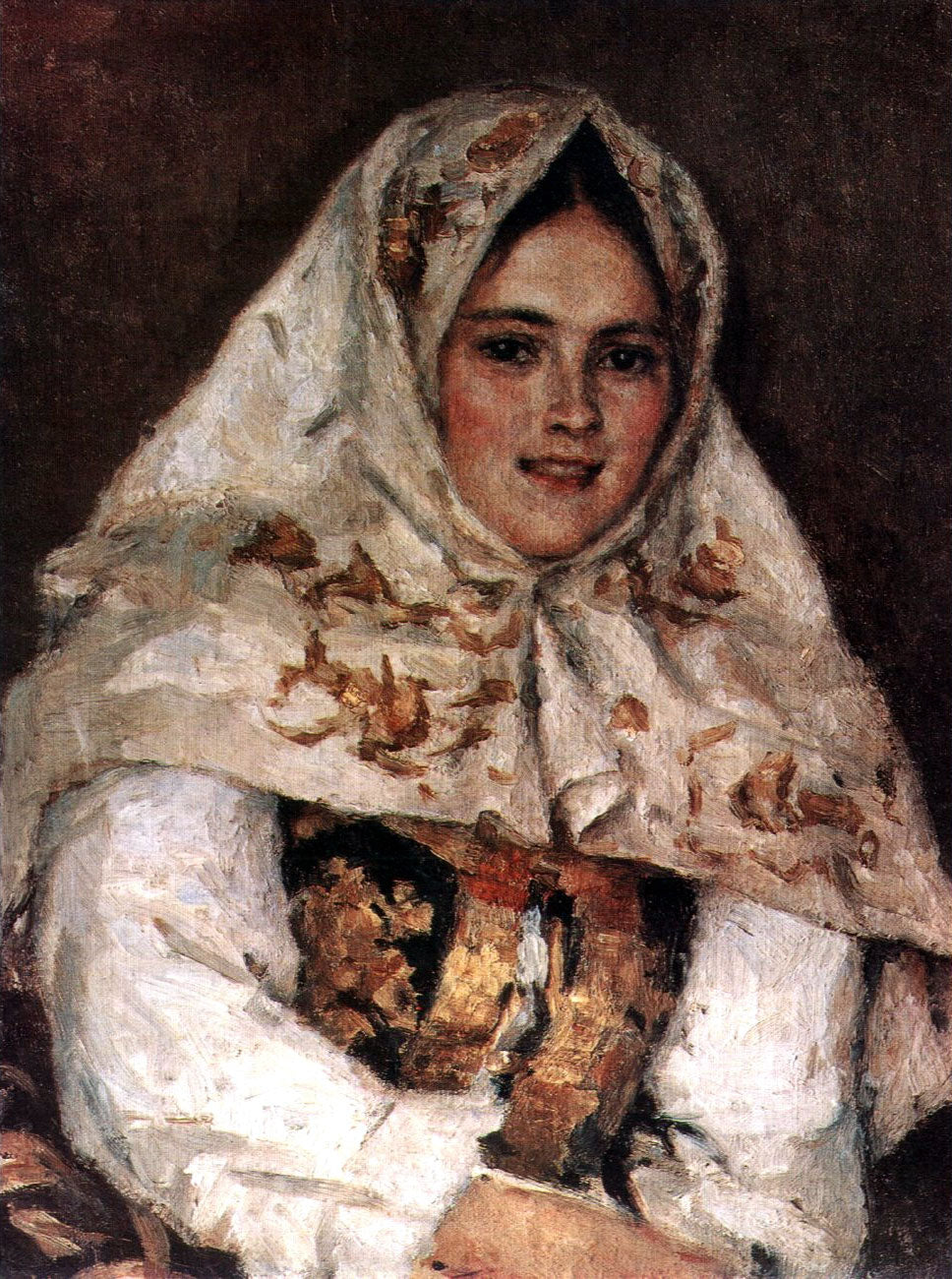 Vasily Surikov Siberian Beauty. Portrait of E. A. Rachkovsky. 1891 Fine Art Print