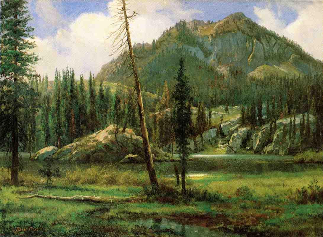Albert Bierstadt Sierra Nevada Mountains 1868 Fine Art Print