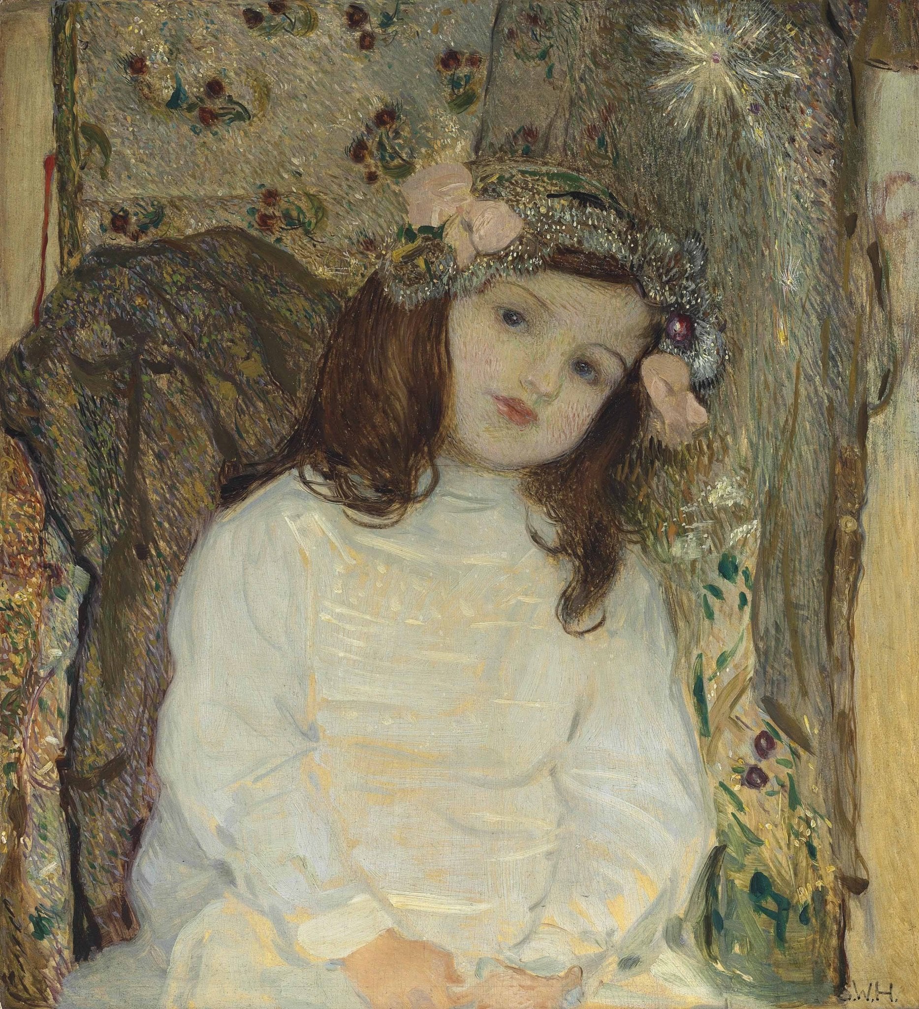 Sigmund Walter Hampel Portrait Artist Daughter 4 Yrs 1908 Fine Art Print Fine Art Print | Jakero77