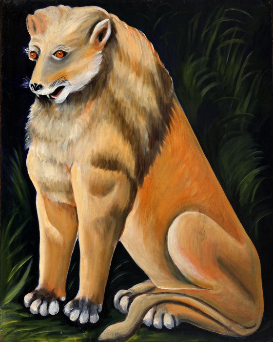 Niko Pirosmani Sitting Yellow Lion 1904 Fine Art Print