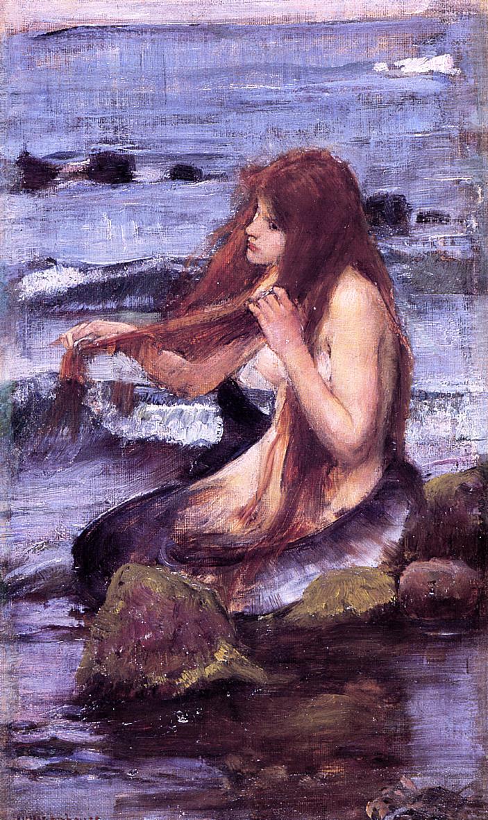 John William Waterhouse Sketch for A Mermaid 1892 Fine Art Print