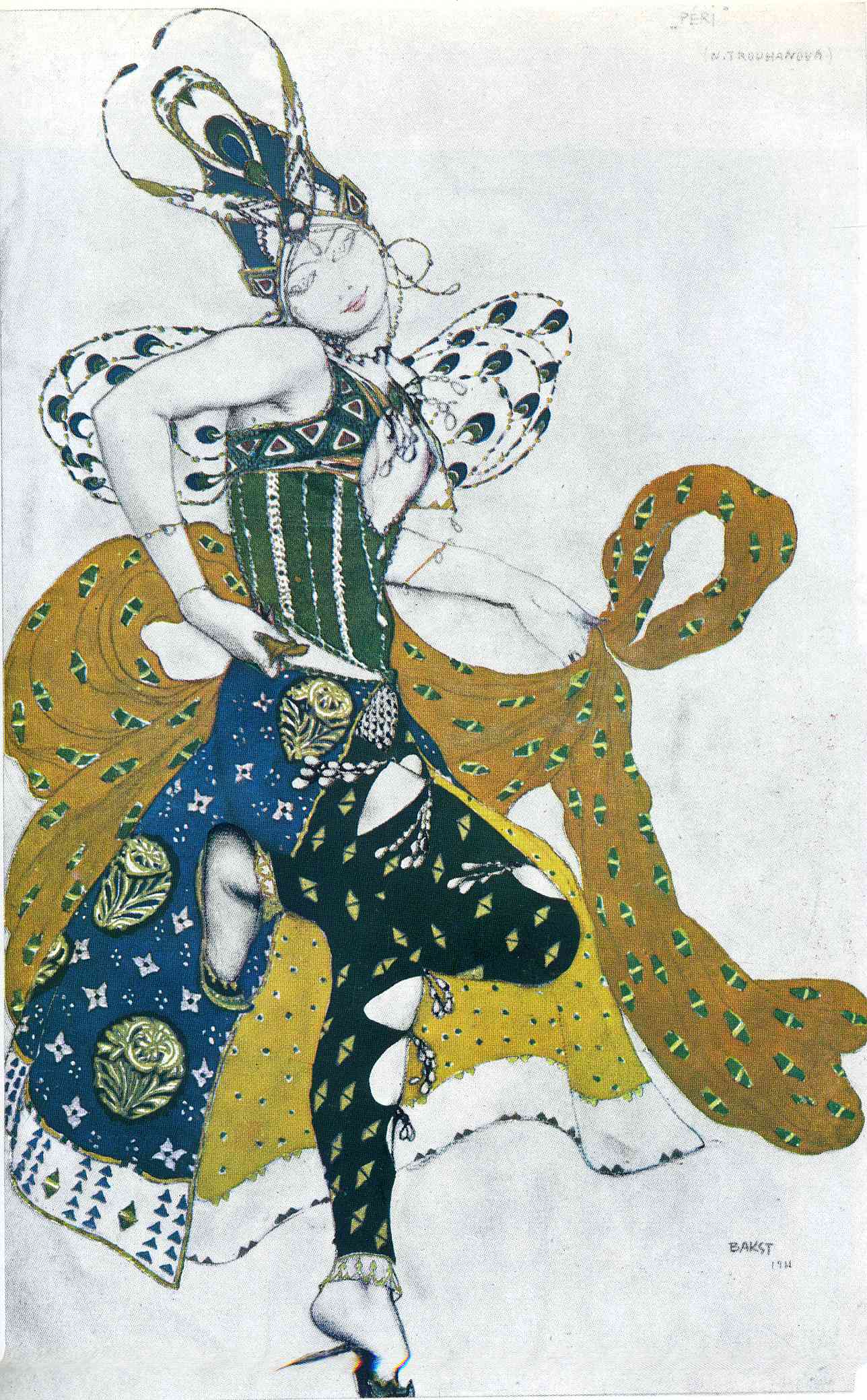 Leon Bakst Sketch for the Ballet 'La Peri', by Paul Dukas 1911 Fine Art Print