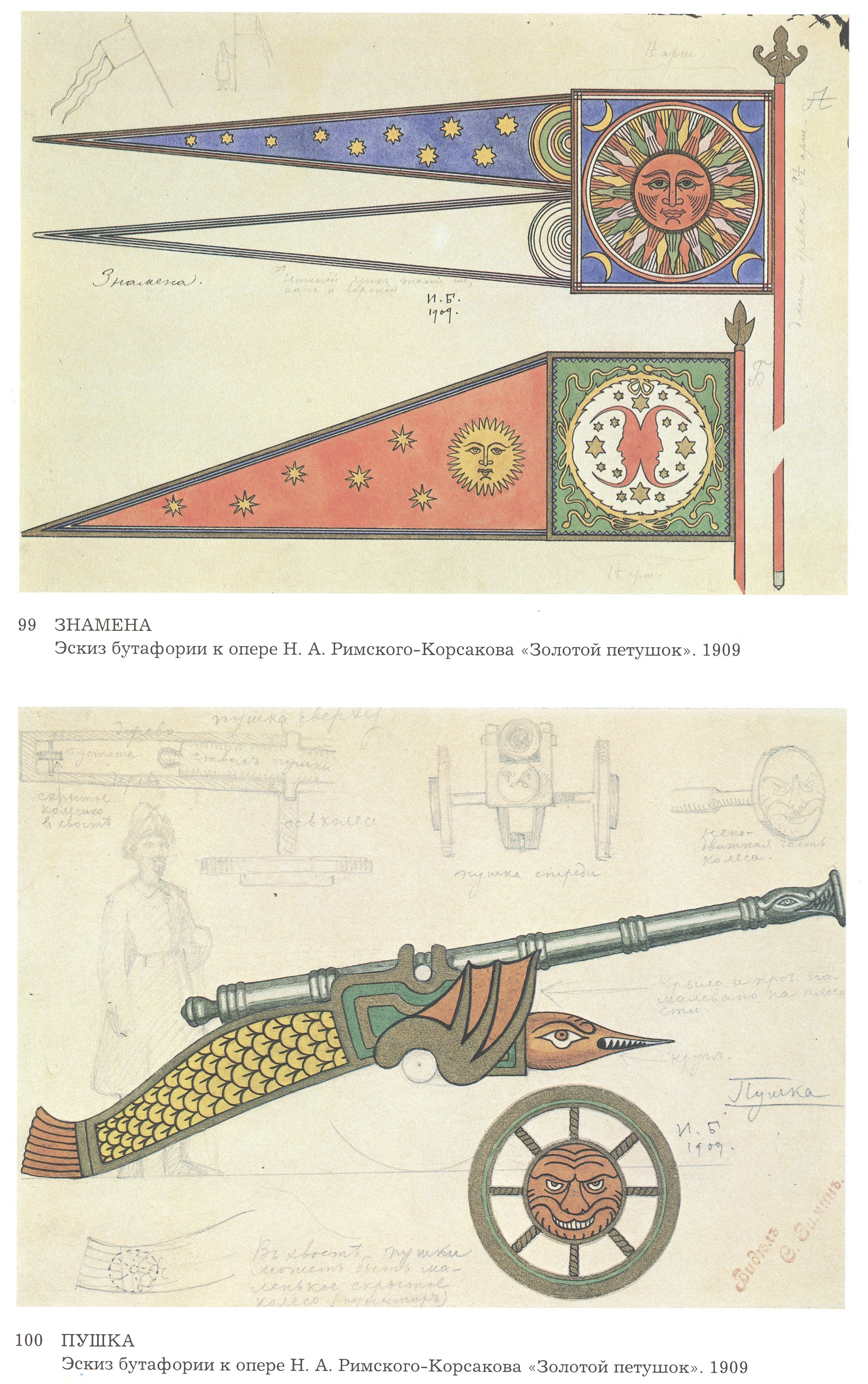 Ivan Bilibin Sketch for the Stage Production of the Opera The Golden Cockerel by Nikolai Rimsky-Korsakov 1909 Fine Art Print