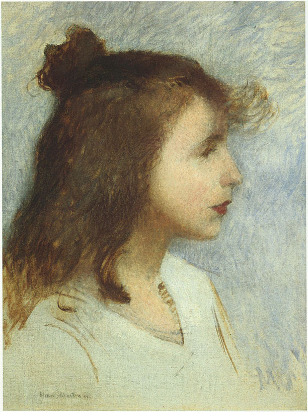 Henri Martin Sketch of a Young Girl 1888 Fine Art Print