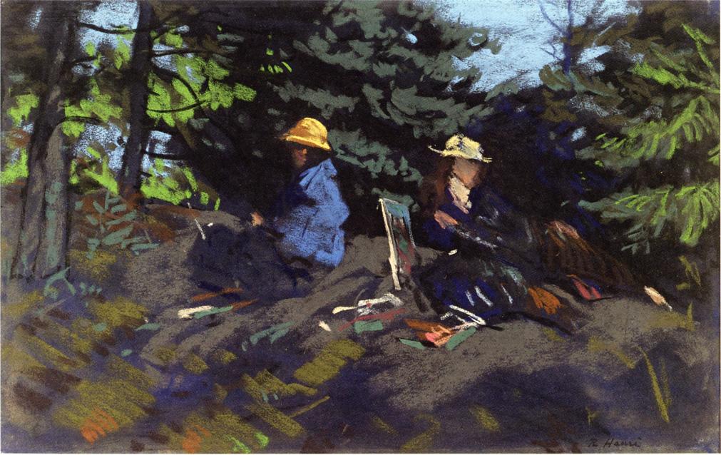 Robert Henri Sketchers in the Woods 1918 Fine Art Print