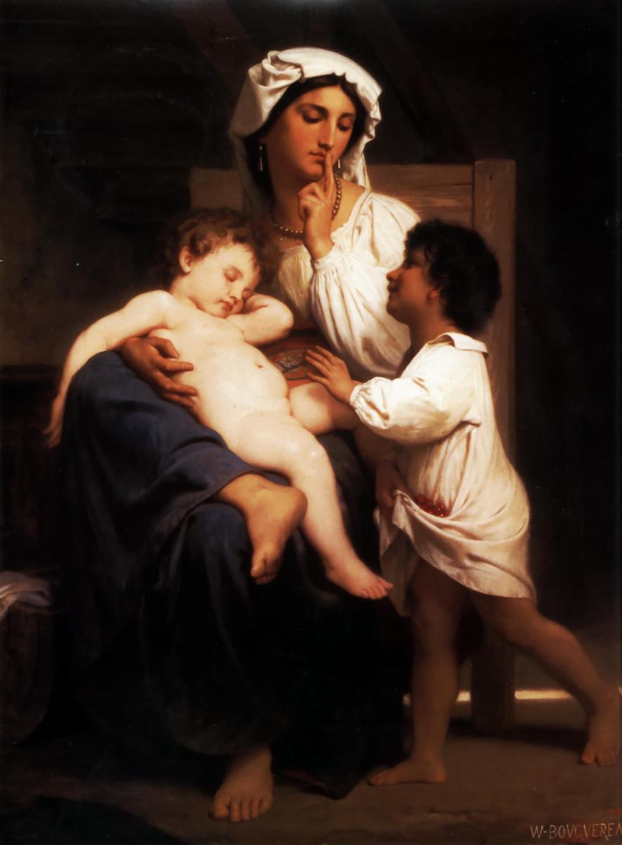 William-Adolphe Bouguereau Sleep 1864 Fine Art Print