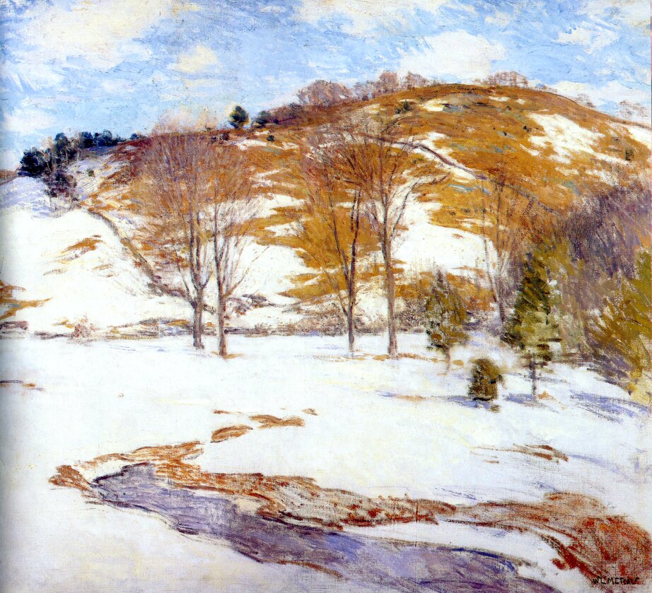 Willard Metcalf Snow in the Foothills 1920-1925 Fine Art Print