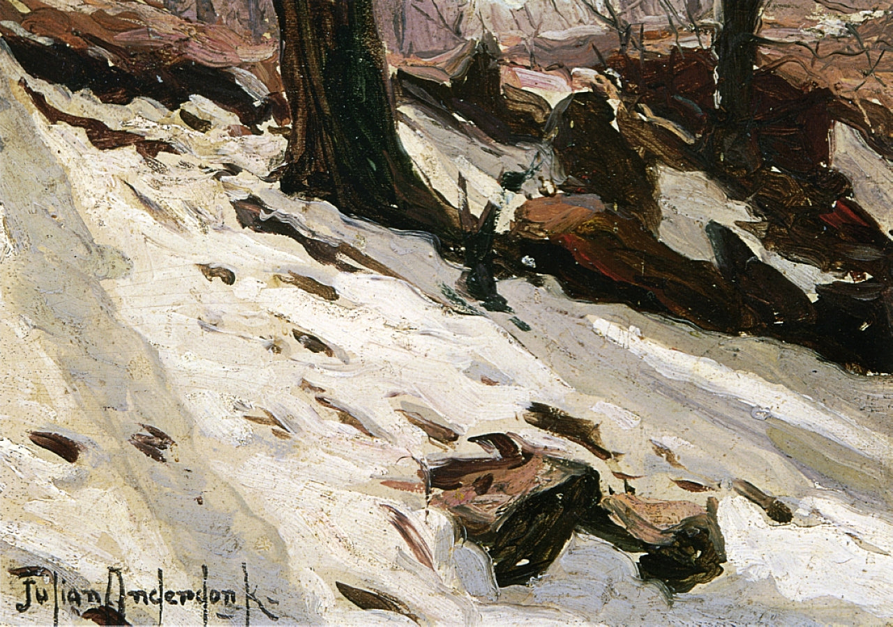 Robert Julian Onderdonk Snow near the Cave, Central Park, New York 1902 Fine Art Print